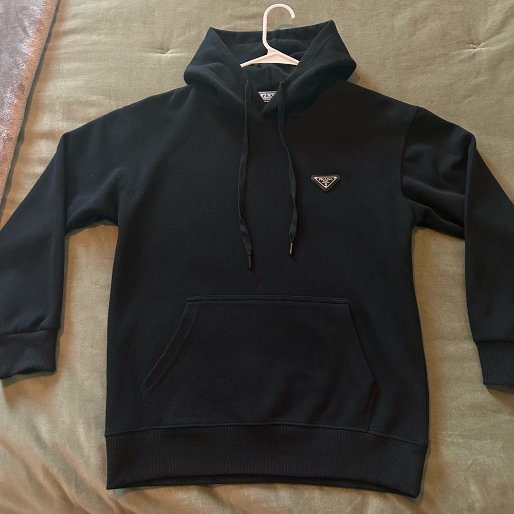Prada Black Hoodie with Logo